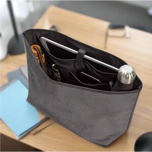 Coach Gallery City Tote Insert Black Canvas Smooth leather Multi Pockets